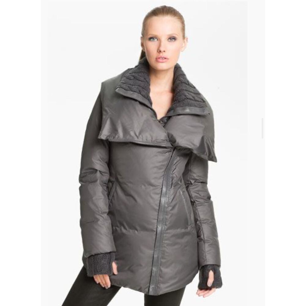 Mackage Puffer Gray Sz Small Coat Jacket Down Knit Best Wrap Grey Winter
